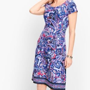 Talbots Vibrant Paisley Midi Dress